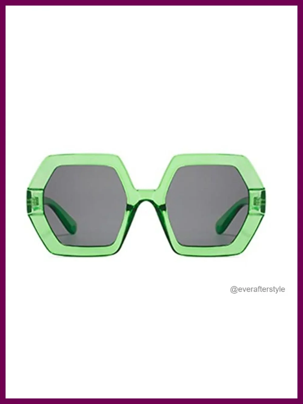 Oversized Retro Sunglasses Women Hexagonal Square 70s UV400